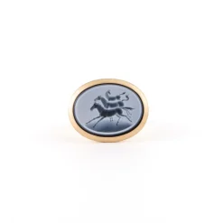 Onyx Horse Cameo Ring