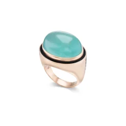 Oval Aquaprase Cabochon Ring