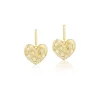 Paulette Puff Heart Earrings with Stars