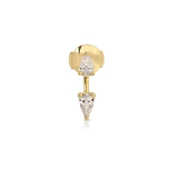 Pear Diamond Orbit Earring