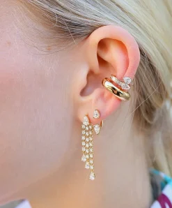 Pear Diamond Orbit Earring