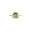 Petite Prasiolite Emerald Cut Ring