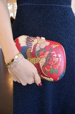 Pheasant Marquetry Clutch