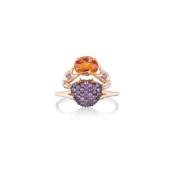 Pink & Orange Baby Crab Cosquilleo Ring