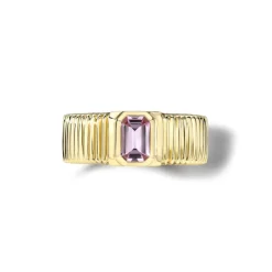 Pink Sapphire Pleated Heirloom Ring