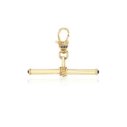 Plain Gold T-Bar Pendant with Anchor