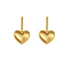 Puff Heart Charm Earrings