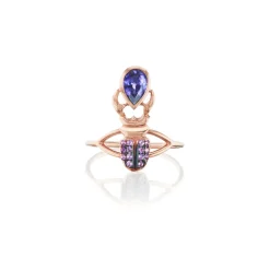 Purple Sapphire Khepri Ring