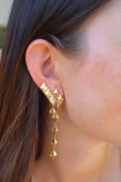 Python Asymmetrical Drop Earrings