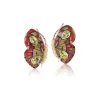 Red & Yellow Marquetry Butterfly Earrings