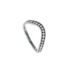 Rhodium Diamond Feelings Ring