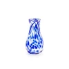 Royal Blue and Transparent Spotted Bud Vase