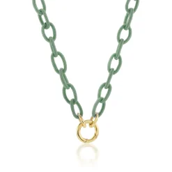 Sage Silk Link Necklace