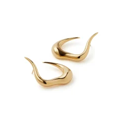 Small Bold Stream Open Earrings