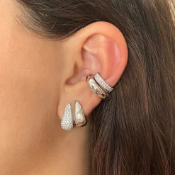 Small Diamond Pave Claw Earrings