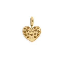 Small Diamond Pave Heart Charm
