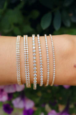 Small Double White Gold & Diamond Invisible Tennis Bracelet