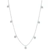 Small Floating Diamond Necklace - White Gold