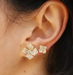 Small Flower Diamond Studs