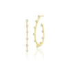 Small Hoopla Bezel Pear Shaped Hoops