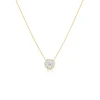 Small Illusion Round Diamond Pendant