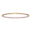 Small Invisible Pink Sapphire Bracelet