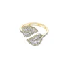 Small Leaf Diamond Ring