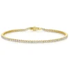 Small Yellow Gold & Diamond Invisible Tennis Bracelet