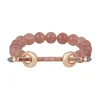Strawberry Beryl & Peach Tourmaline Chakra Bracelet