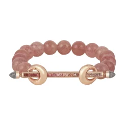 Strawberry Beryl & Peach Tourmaline Chakra Bracelet