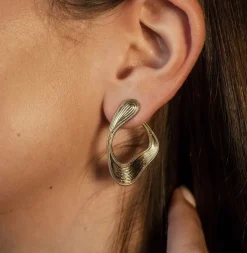 Stream Lines Loop Earrings
