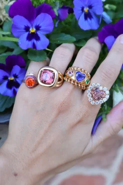 Tanzanite Heart Jumbo Slinkee Ring