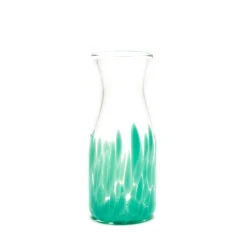 Teal/Transparent Spotted Carafe