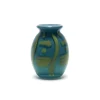 Teal Vase with Pistachio Strokes
