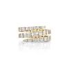 Three Row Baguette Diamond Coil Ring