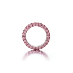 Three Sided Pink Sapphire Ring
