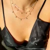 Tiny Floating Diamond Necklace- White Gold
