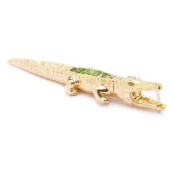 Tsavorite Ombre Alligator Bite Earrings