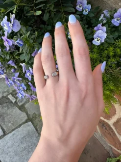 Tube Point Pave Ring