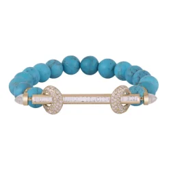 Turquoise and Diamond Chakra Bracelet