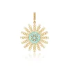 Turquoise Chubby Sunflower Pendant