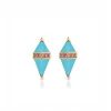 Turquoise with Pink Sapphire Pietra Studs