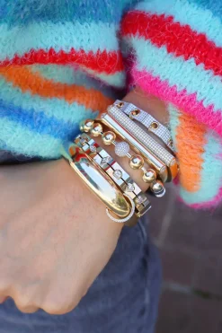 Two-Tone Eyet Diamond Bracelet