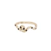 Wave Ring with Diamond & Black Enamel Polka Dots