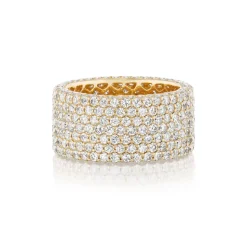 Wide Pavé Diamond Band