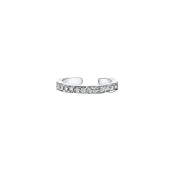 Yellow Gold Single Row Diamond Ear Cuff