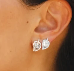 Yellow Gold Small Leaf Studs