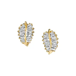 Yellow Gold Small Palm Leaf Studs